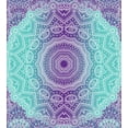 thumbnail image 3 of Purple and Turquoise Duvet Cover Sets, Hippie Ombre Mandala Inner Peace and with Ornamental Art, Bedding Set with 2 Duvet Covers & 2 Pillowcases, 2 Pack Twin Size, Purple Aqua, by Ambesonne, 3 of 3