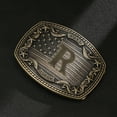 thumbnail image 3 of Western Belt Buckle Men Initial Letter ABCDJRM to Z Rodeo Cowboy Belt Buckles（Without belt）, 3 of 4