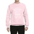 thumbnail image 2 of Wild Bobby, Saved By Jesus Fueled By Coffee Inspirational/Christian Unisex Crewneck Graphic Sweatshirt, Light Pink, Small, 2 of 5
