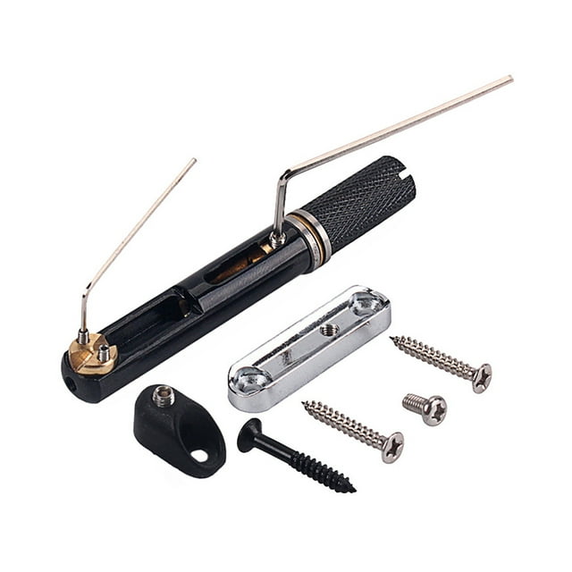 EGNMCR Ensemble 5 Cordes Noires Basses Sans Tête Simples pour Basses Single bridge
