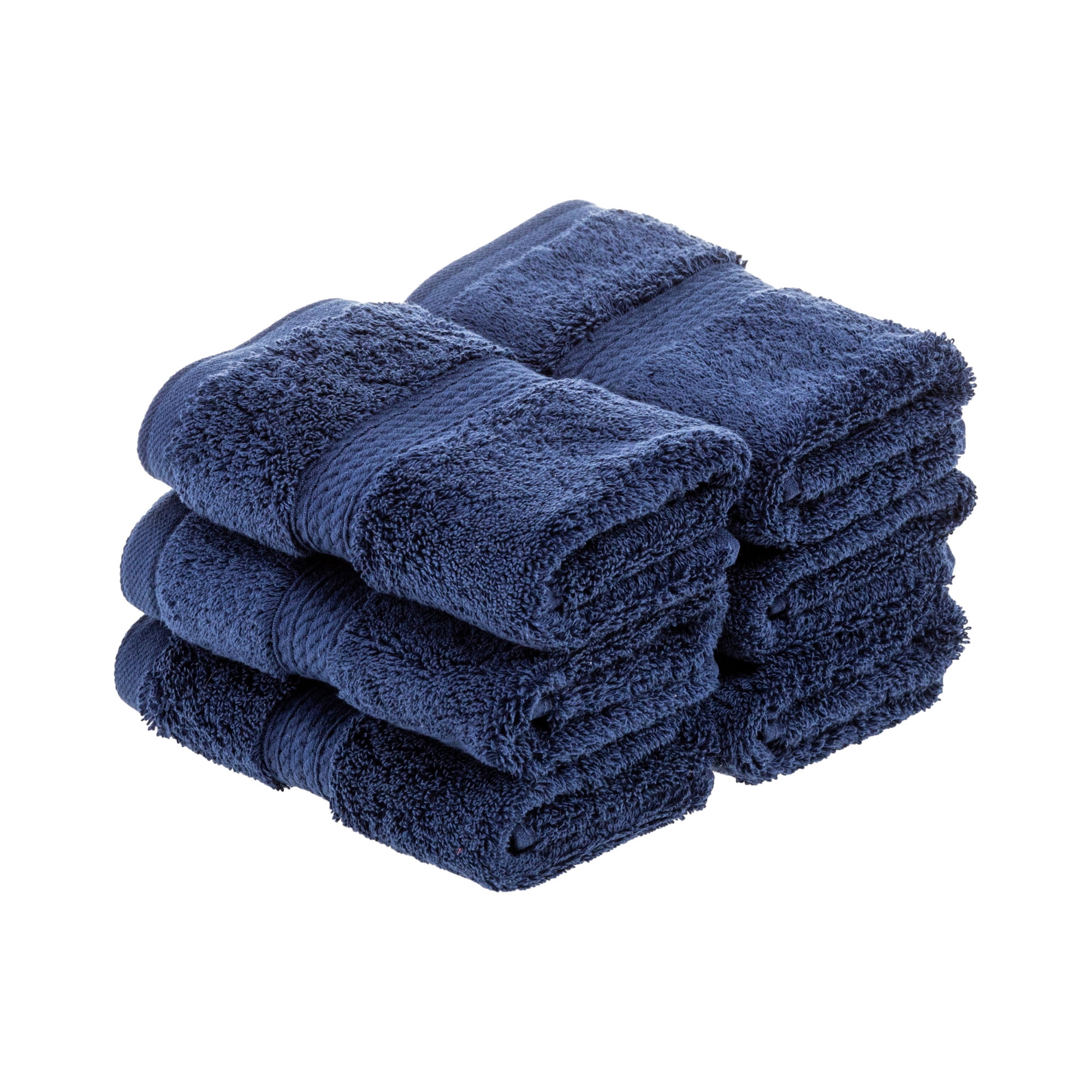 Impressions Hymnia Egyptian Cotton Face Towel Set, Navy Blue Walmart