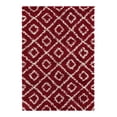 thumbnail image 3 of Unique Loom Trellis Shag Collection Area Rug - Ruth (4' x 6' Rectangle Burgundy Red/Ivory), 3 of 10