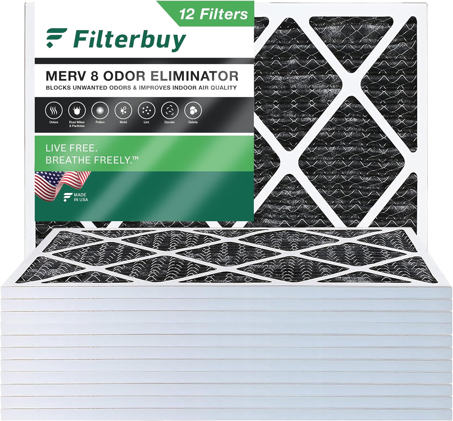FilterBuy Filtri Aria Pieghettati MERV 8 18x20x1 Cm Per Forno E Condizionatore (4 Pezzi, Argento)