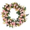 thumbnail image 1 of GUOOL Door Wreaths Artificial Circle Garland Autumn Wreath Light pink, 1 of 8