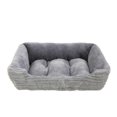 thumbnail image 1 of Square Dog Beds Puppy Soft Plush Sofa Bed Pet Accessories Large Dog Kennel Mat Pet Cat Dog Bed Sleep Cushion ShopWise Round, 1 of 11