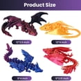 thumbnail image 3 of Zumelio Juguete de Dragones 3D Impresos de 4 Piezas, 30 cm, con Alas, 3 of 6