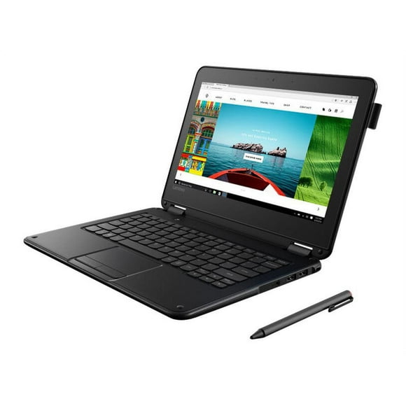 Lenovo 300e (1st Gen) 81FY - Flip design - Intel Celeron - N3450 / up to 2.2 GHz - Win 10 Pro - HD Graphics 500 - 4 GB RAM - 64 GB eMMC - 11.6" touchscreen 1366 x 768 (HD) - Wi-Fi 5 - kbd: US