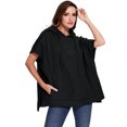thumbnail image 4 of Sweat à Capuche Oversize à Manches Courtes pour Femmes avec Fentes Latérales, 4 of 5