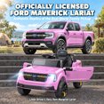 thumbnail image 2 of Funcid 24V Ride on Toys, Licensed Ford Maverick Lariat 4WD Ride on Cars with Remote Control for Kids 3-5 Aged, Single Seater Electric Car Pickup Truck with Bluetooth, Music & Large Trunk, Pink, 2 of 8