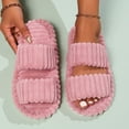 thumbnail image 2 of Agkizg Womens Fall Winter Slippers, House Slippers, Solid Color Open Toe Fuzzy House Slippers Warm Plushes Casual Indoor Winter Home Slippers, 2 of 7