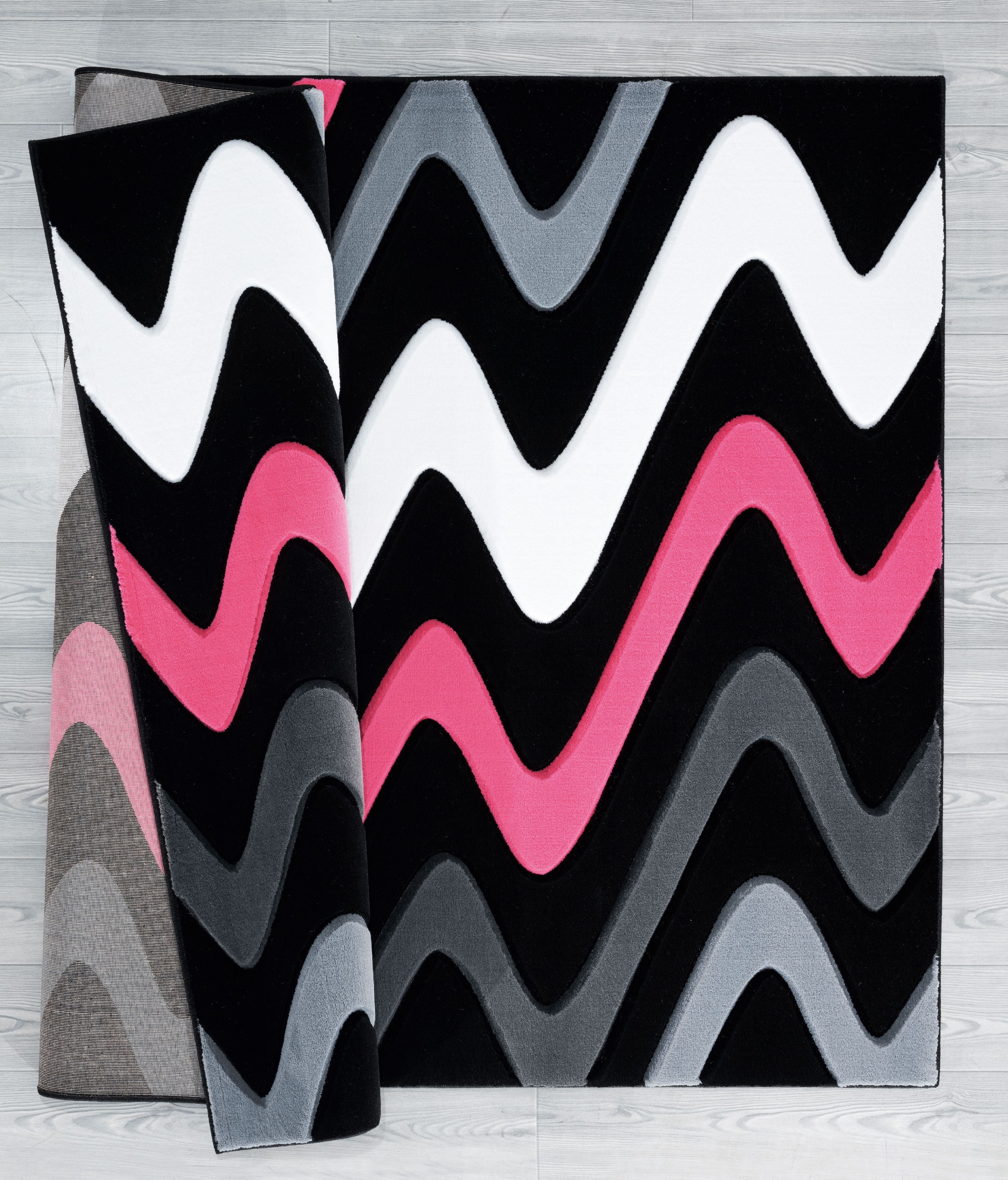 United Weavers Drachma Larissa Contemporary Abstract Area Rug, Pink, 5'3" x 7'6"