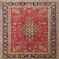 thumbnail image 1 of Ahgly Company Machine Washable Indoor Square Traditional Tomato Red Area Rugs, 6' Square, 1 of 7