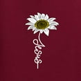 thumbnail image 6 of Wild Bobby, Jesus Flower Script Inspirational/Christian Men Graphic Tee, Maroon, Small, 6 of 6