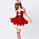 thumbnail image 4 of Conjunto navideño de 3 piezas para mujer, ajustado, color sólido, con cinturón, sombrero, traje de vacaciones FLhrweasw Para estrenar, 4 of 7