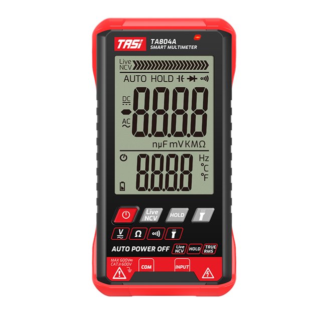 Multímetro Digital Tasi Ta804A, Probador Automático Profesional, Multímetro De Valor Eficaz CACAGOO TA804A
