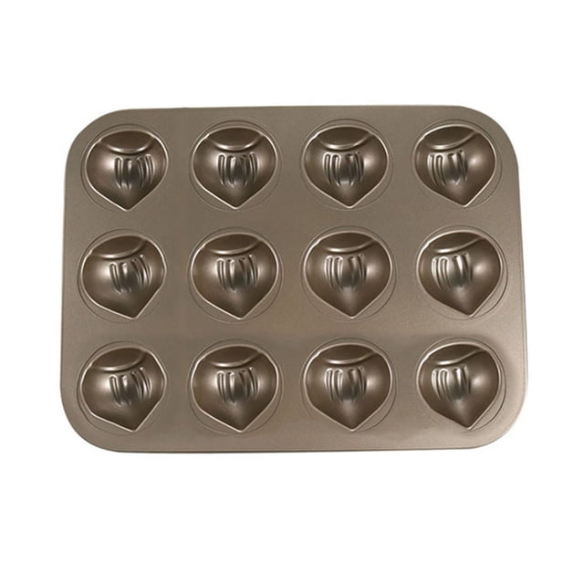 6/12-Cavity Chestnut-Shaped Cake Pan Pastry Mould Bakeware Non-Stick Oven Baking