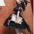 thumbnail image 3 of Mnyycxen Women Sweet Lolita Dress Victorian Long Sleeve Princess Dress Layered Kawaii A-line Dress with Bow, 3 of 4