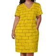 thumbnail image 2 of yellow brick Loose Pocket Dress women"s clothing summer 2025 novelties Women"s long dress elegant party dress for women 2025, 2 of 6