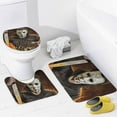 thumbnail image 4 of Michael Myers Halloween Shower Curtain Sets 4 Piece Bathroom Set Shower Curtain Non-Slip Rugs Toilet Lid Cover Bath Mat Bathroom Decor, 4 of 8