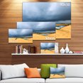 thumbnail image 3 of Beach with Dark Clouds above Ocean - Large Seashore Canvas Art Print, 3 of 4