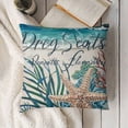 thumbnail image 3 of YINGXI  Summer Take Me to The Beach Coral Starfish Throw Pillow Covers,Home Sweet Home Motto Blue Cushion Case for Sofa Couch 24x24in, 3 of 5