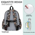 thumbnail image 5 of Football Text Black Pattern Cute School Backpack with Padded Back and Adjustable Shoulder Straps 13.4"x11"x4.7", 5 of 5