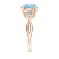 thumbnail image 3 of Angara Natural 2.3 Ct. Aquamarine Solitaire Ring in 14K Rose Gold for Women (Ring Size: 8.5), 3 of 9
