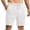 White, variant on IWRICH Men's Casual Sweat Shorts Drawstring Summer Beach Stretch Quilted Shorts for Workout Running White XL