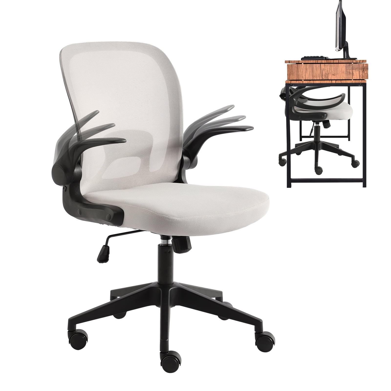 IPKIG Ergonomic Office Chair Mesh with Foldable Backrest, Mesh Home
