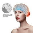 thumbnail image 4 of Kll The Sunset Of Dandelion Pattern Shower Cap & Bath Cap For Women,Reversible Oversized Waterproof Shower Caps For All Hair Lengths,Elastic Reusable Bathing Hair Cap, 4 of 9