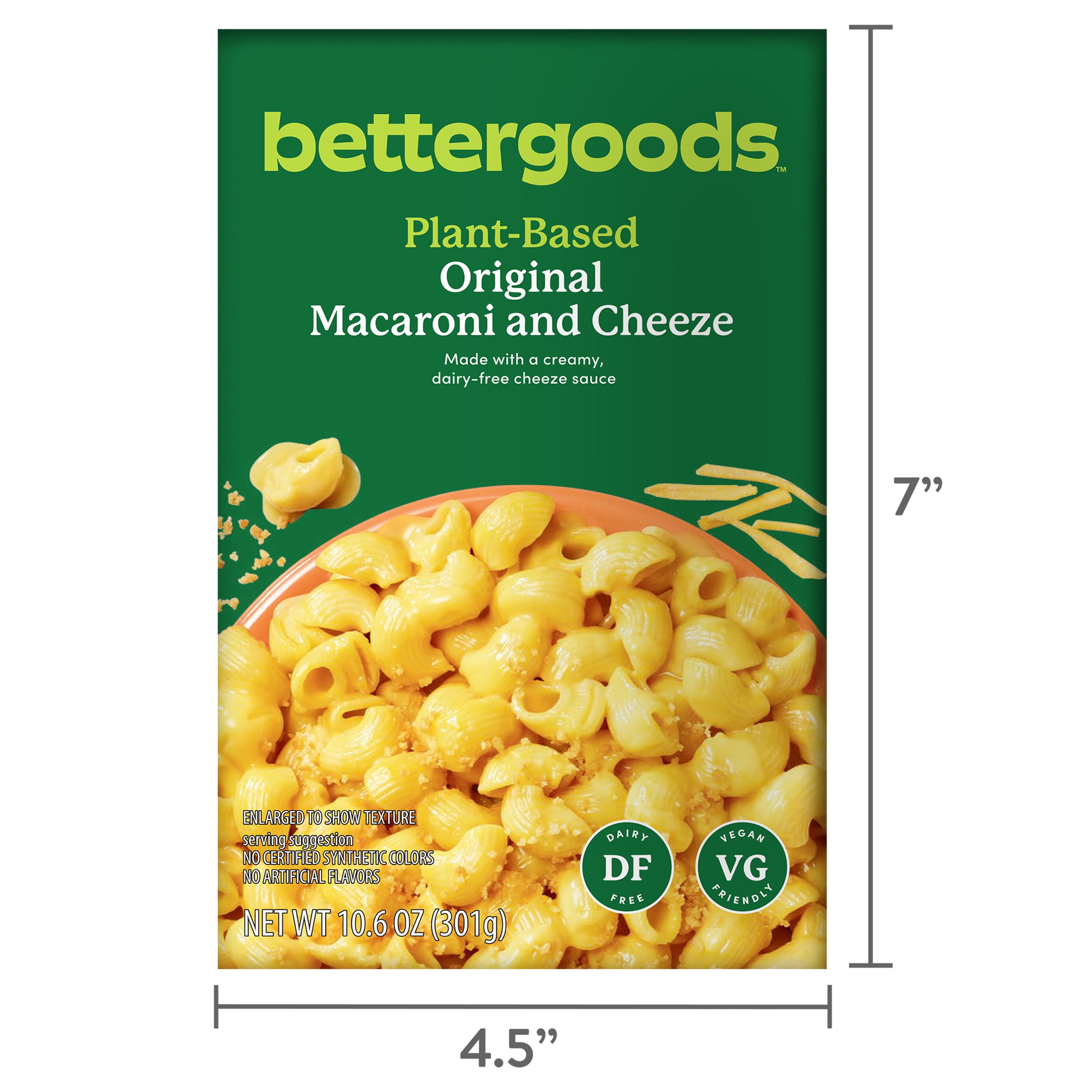 bettergoods Plant-Based Original Macaroni and Cheeze, 10.6 oz