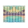 thumbnail image 1 of RYLABLUE Tropical Paradise Window Kitchen Curtain, Sunset Beach Palm Tree Window Treatment Panel Curtains,26x39 inches,Set of 2, 1 of 3