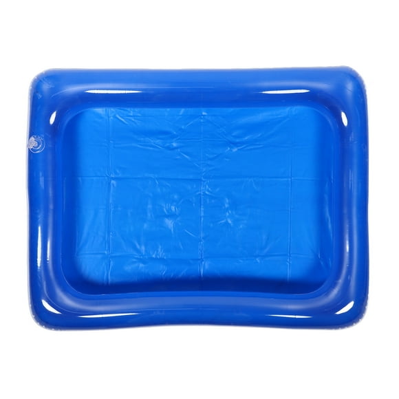 Caja de arena de playa para niños, bandeja de juguete de arena inflable para la educación infantil (azul)