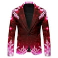 thumbnail image 3 of Men's Christmas Blazer Jacket Xmas Funny Casual One Button Holiday Suit, 3 of 5