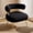 Black, variant on SEYNAR Mid Century Sherpa Accent Chair,Fluffy Round Upholstered Bucket Armchair,Vanity Chair Side Corner Sofa for Living Room,Office(Cream White)