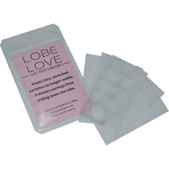 Lobe Love Clear Earring Support Patches, 60 Patches