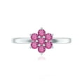 thumbnail image 4 of Rosec Jewels Natural Pink Tourmaline Flower Promise Ring for Women - AAA Quality - Pink Flower Ring - Ready to Gift, 18K White Gold, US 6.50, 4 of 9
