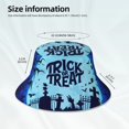 thumbnail image 3 of Balery Halloween Trick Or Treat Sombreros para el sol para hombre y mujer, sombrero de pescador con UPF 50+, 3 of 6
