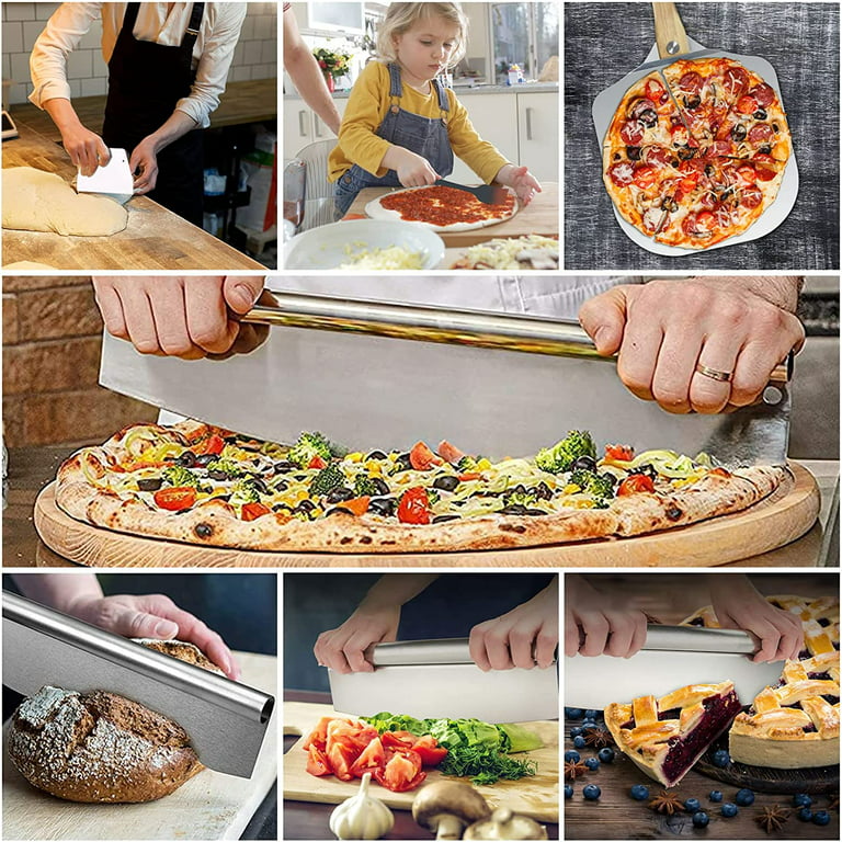 Premium Aluminum Pizza Peel 12x 14 with Rocker Cutter - Metal Pizza  Spatula with Foldable Long Handle - Bread Peel for Indoor & Outdoor Oven  Pizza, Pastry, Dough - Pizza Paddle and