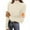 #3Rose Gold, variant on Byworldtasic Lightweight Ruffle Mock Neck Tops for Women Ribbed Lettuce Trim Soft Base Layer Top