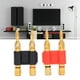 thumbnail image 3 of Conectores Chapados En Oro, Conectores Banana Duales De Buena Conductividad Para Cable De Altavoz De 12-18 AWG, 3 of 7