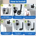 thumbnail image 4 of Universal Toilet Flusher Replacement Kit, 2-Inch Flapper, Fill Valve, Toilet Handle Lever, Adjustable, Easy to Install, 4 of 8