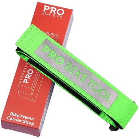 PRO BIKE TOOL Bike Frame Strap for Tool Carrying Washable (Green)