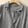 thumbnail image 3 of Mnyycxen Women Cotton Linen Button Down Blazer Long Sleeve Lapel Solid Suit Jackets Lightweight Casual Coats with Pockets, 3 of 7