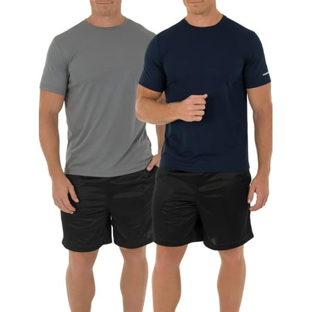 Big Mens Core Quick Dry Short Sleeve Tee, 2 pack bundle