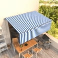 thumbnail image 4 of vidaXL Retractable Patio Awning with Hand Crank and Valance Sunshade Shelter, 4 of 14