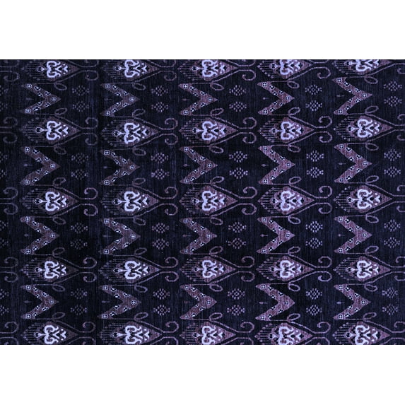 Ahgly Company Indoor Rectangle Abstract Blue Modern Area Rugs, 2' x 5'