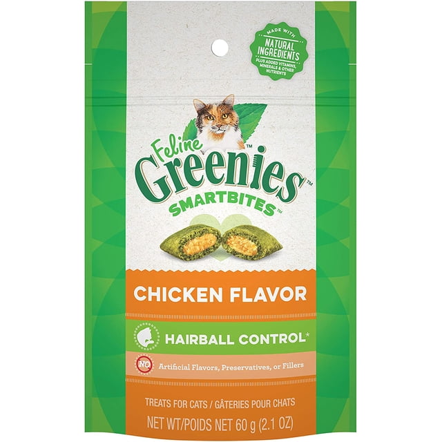 Golosinas para Gato con Vitaminas Control de Bolas de Pelo Sabor Pollo 60 g Greenies GPG-45600