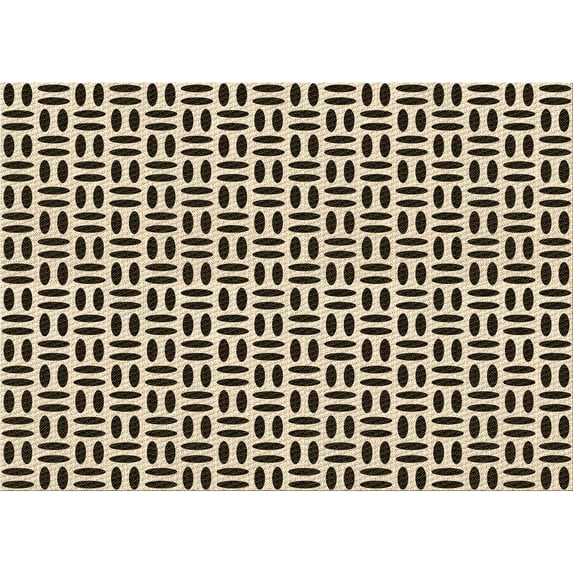 Ahgly Company Indoor Rectangle Patterned Golden Blonde Gold Area Rugs, 7' x 9'