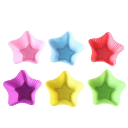 

Jmntiy 5cm Five-pointed Star Silicone Muffin Cup Silicone Cake Mold Children s Clearance